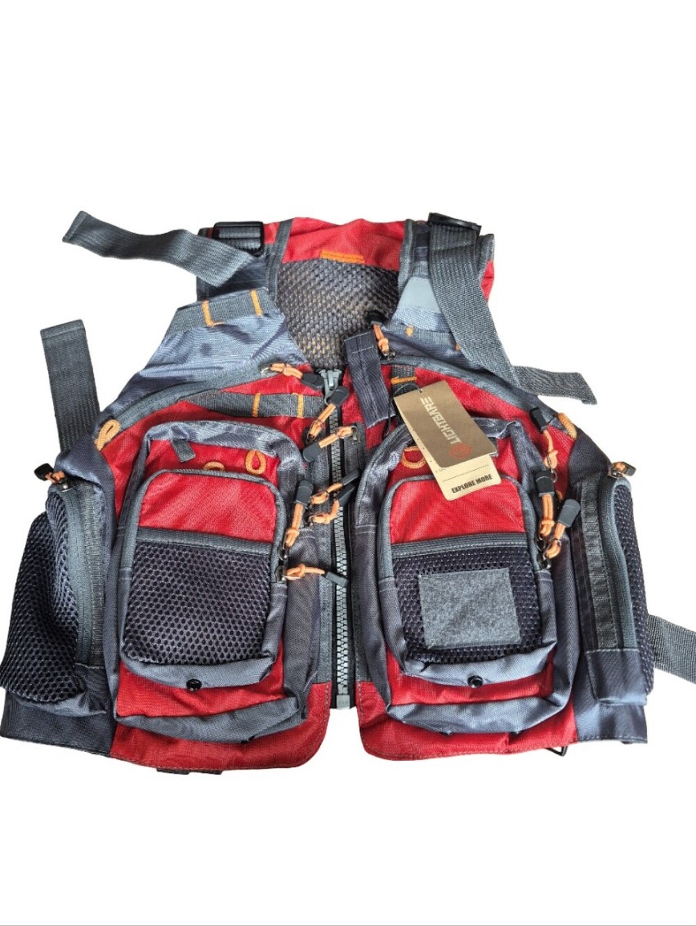 NWT Lightbare Explore More Adult Strap Fishing Vest One Size Fits Most